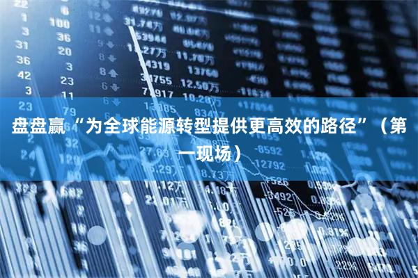 盘盘赢 “为全球能源转型提供更高效的路径”（第一现场）